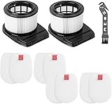 IZ300UKT Filter-Set kompatibel mit für Shark Ersatz für Shark IZ300 IZ300EU IZ300EUT IZ320 IZ320EU IZ320EUT schnurlose Staubsauger, 4 x Schaumstofffilter, 4 x Filzfilter, 2 x Nachmotorfilter