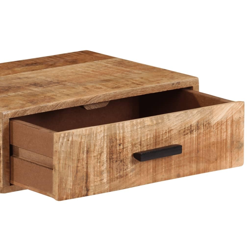 vidaXL Table de Chevet Murale 40x30x13,5 cm Bois de manguier Massif, Armoire de Chevet Flottante