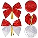 90 Pcs Christmas Ribbon Bows, Fengek 2.36 Inch Mini Ribbon Bows Ornaments for Christmas Decoration Gift Wrap Supplies, Multicolor B