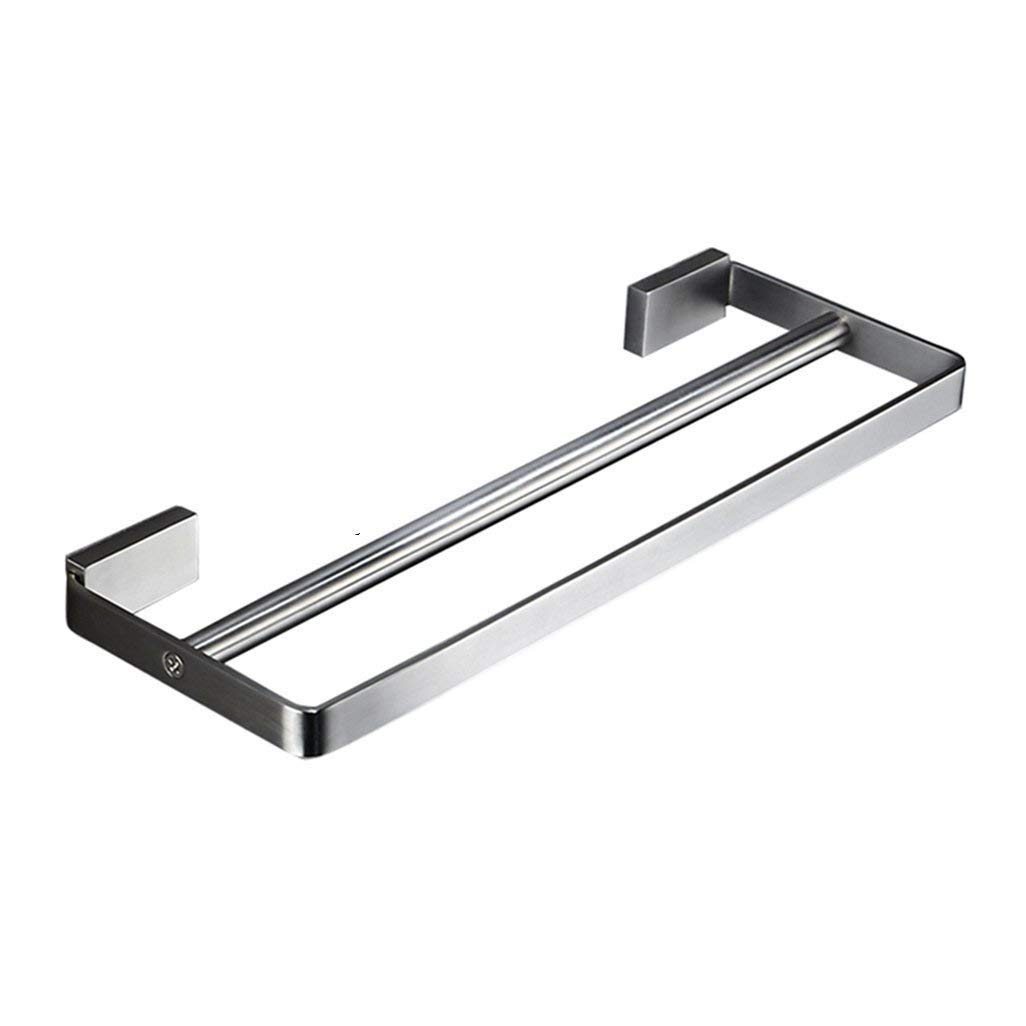 Double Towel Bar Wall Mounted 304 Stainless Steel Hanging Towel Rail Towel Holder Brushed Finish For Bathroom Or Kitchen
