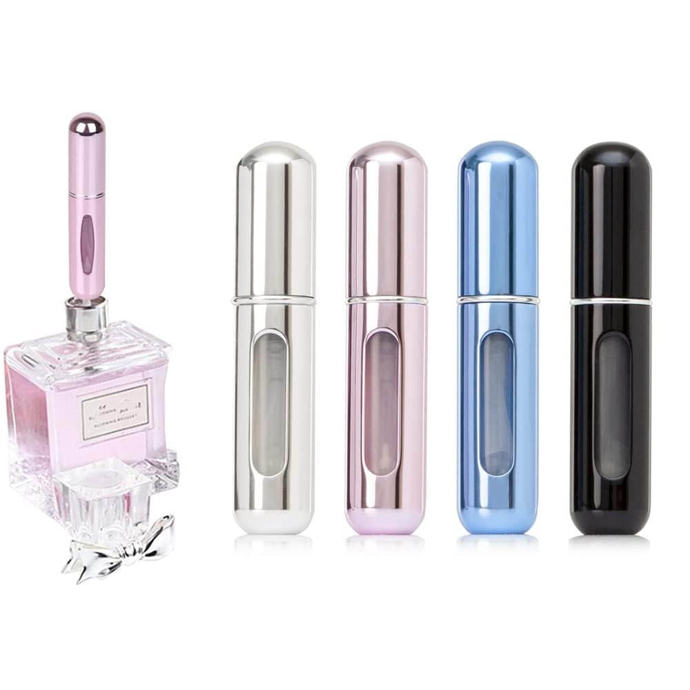 1pc Refillable Perfume Atomizer Bottle, Cologne Dispenser Portable Perfume Refill Bottles, Mini 5 Ml Aluminum Portable Empty Spray Capsule Bottle for Travel, Traveling (Multicolour)