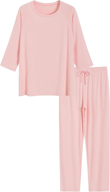 Latuza Women's 3/4 Sleeve Pajamas Sets Pants Cooling Pjs
