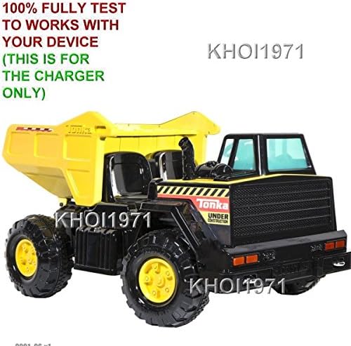 Miniatura 2 de ® DYNACRAFT - Cargador de pared con adaptador de corriente alterna compatible con negro y amarillo DYNACRAFT Tonka Dump Truck Electric Car Vehicle