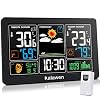Kalawen Wetterstation mit Außensensor Innen und Außen 9-IN-1 Wireless Digital Wecker Barometer Weather Station Temperatur-Feuchtigkeits-Monitor Wettervorhersage für Zuhause Hausgarten Büro