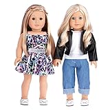 DreamWorld Collections - Ultimate Play Set - Clothes Fits 18 Inch Doll - 6 Piece - Mix and Match Outfits with Shoes - Swim Suit, Skirt, Blouse, Pants, Leather Jacket and Shoes. (Dolls Not Included)