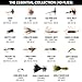 Ventures Fly Co. | 40 Premium Hand Tied Fly Fishing Flies Assortment | Fly Box Included | Dry, Wet, Nymphs, Streamers, Wooly Buggers, Terrestrials | Trout, Bass Lure Set, Kit