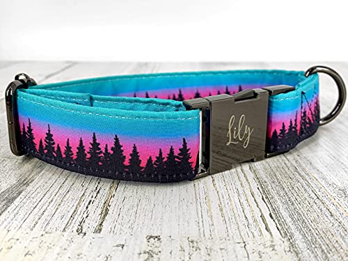 Generic Personalized Aurora Mountain Dog Collar W/Metal Buckle thumb #3