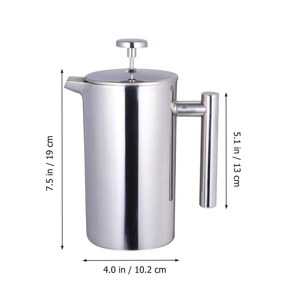 Happyyami Cafetera Varios estilos de Acero Inoxidable de Prensa Francesa 1000ml Doble Pared y Filtro Diseño Moderno y Gran Capacidad para Camping y Viajes Varios estilos