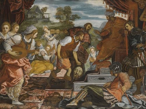 IPLUPJDY Vintage Lienzo Pintura Lienzo Impresión Pintura Impresión Imagen el de David de Tintoretto de Domenico Robusti Tintoretto para la Decoración del Hogar del Dormitorio 60x90cm