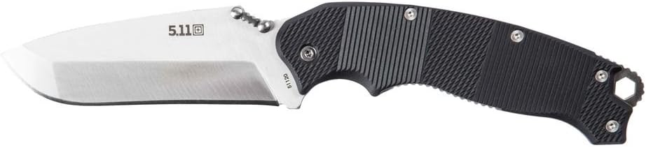 5.11 51119C-019-1 SZ Game Stalker Fixed Blade with Sheath Non-Serrated Knife, Black