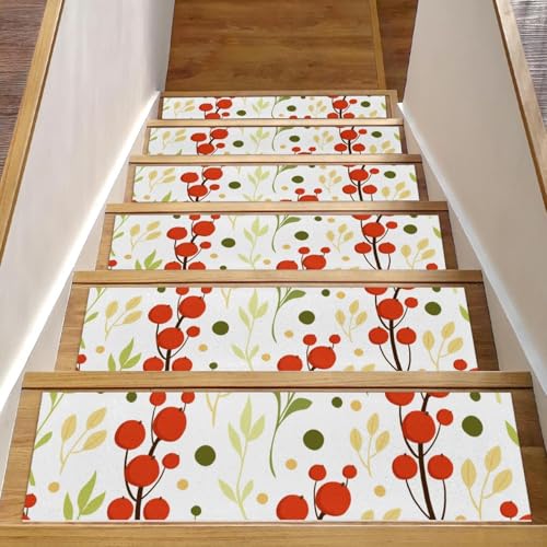 15 peldaños antideslizantes para escaleras de madera con alfombras lavables 2