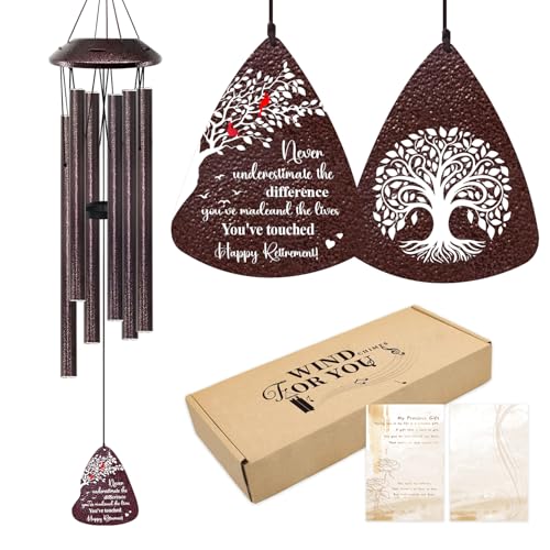 Retirement Gifts for Women/Men - 32' Wind Chimes Happy Retirement Gift for Coworker Colleague Boss...