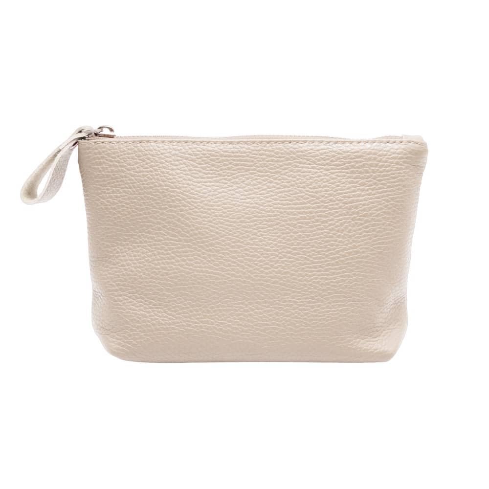 FrasiBags Genuine Leather Toiletry Bag, Cosmetic Bag for Women Cosmetic Bag for Women Made in Italy, beige, Classic - Image 4