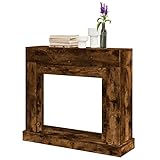Marco para chimenea de roble ahumado, 100 x 30 x 87,5 cm, de material de madera, duradero y elegante, para chimeneas y estufas de leña, perfecto para salón y ambiente acogedor