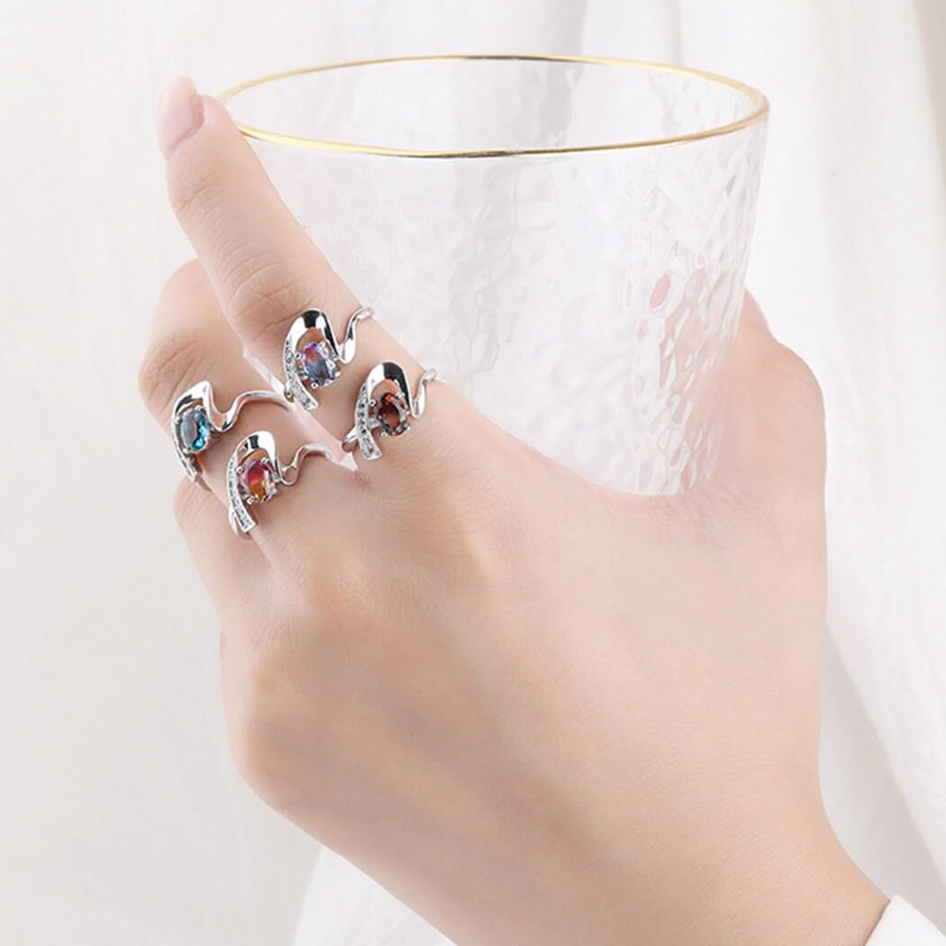 Anillo de joyería para mujer: accesorio de dedo midi ajustable con diamantes de imitación, Metal no precioso