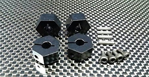 GPM Aluminium Hex Adapter Set (14 Mm X 9 Mm) – 4-teilig, Schwarz, Für Axial EXO, SCX10, Wraith