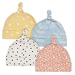 Grow by Gerber Baby Girls 4-Pack Caps