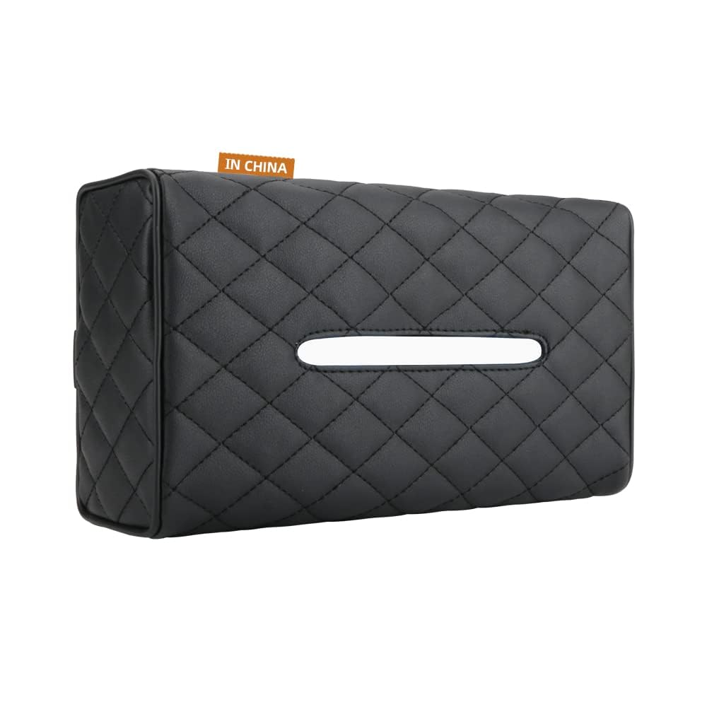 SSYYKJC Car Tissue Box, for Seat Alhambra II (7N, facelift 2015) 2015-2020 Adjustable Car Tissue Holder Odorless Car Back Seat Headrest Tissue Boxes,Black