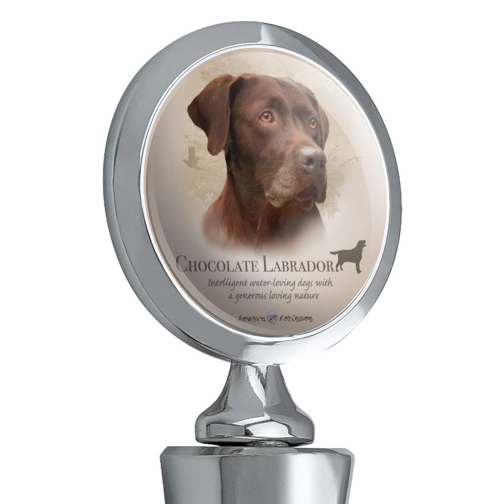 Chocolate Lab Labrador Dog Breed Wine Bottle Stopper