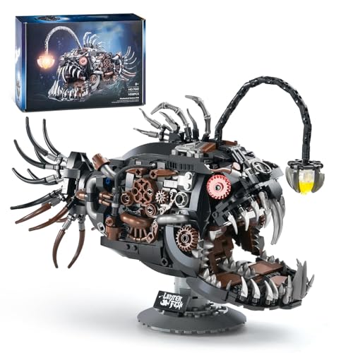 1038PCS Mechanical Fish Building Sets, Ocean Animal Building Blocks Toy, Adults Home or Office Decor, STEM Building for Teens Boys and Girls 8+