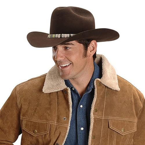 Image of Cowboy Hat Bands for Men Women, Leather Hatbands Belt for Cowboy /Western /Fedora /Cowgirl Hats