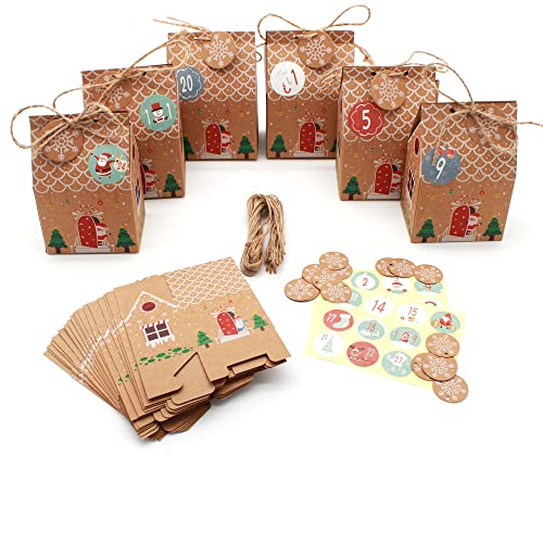Calendrier de l'Avent Modèle 3 - Pack de 24 Maisons en Carton pour Attendre Noël - A Faire en Famille Cover