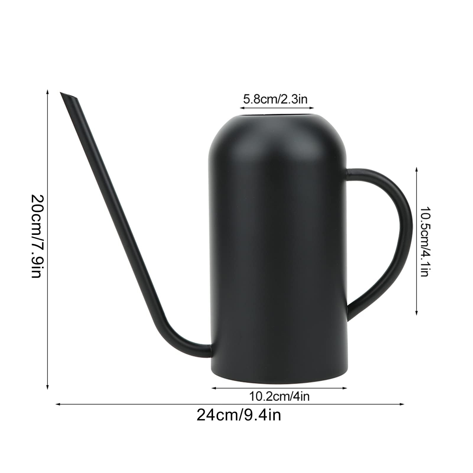Ejoyous Arrosoir en Acier Inoxydable, 1,5 L, Long Bec, Style Moderne, pour Plantes d'Intérieur, Succulentes, Herbes, Jardins