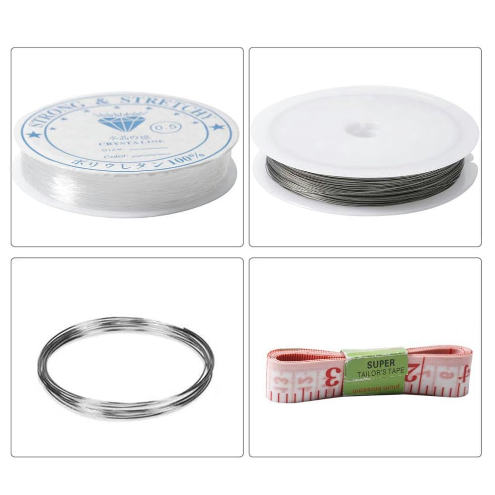 10 griglie Anelli di salto aperti Anelli divisi Chiusure per aragosta Gancio per orecchini Pinze per cavi Set per risultati di gioielli Realizzazione di accessori per gioielli-6