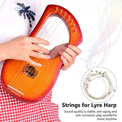 HEALLILY 19 STÜCKE LYRE String Small Harp Saiten Zubehör von 19 Saiten Ersatz Metallstring für Harfe Neue Ersatzsaiten