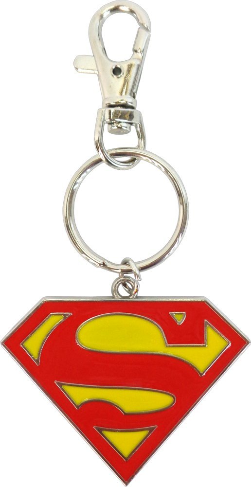 Superman - Classic S" Logo on Silver Colored Metal - Key Chain