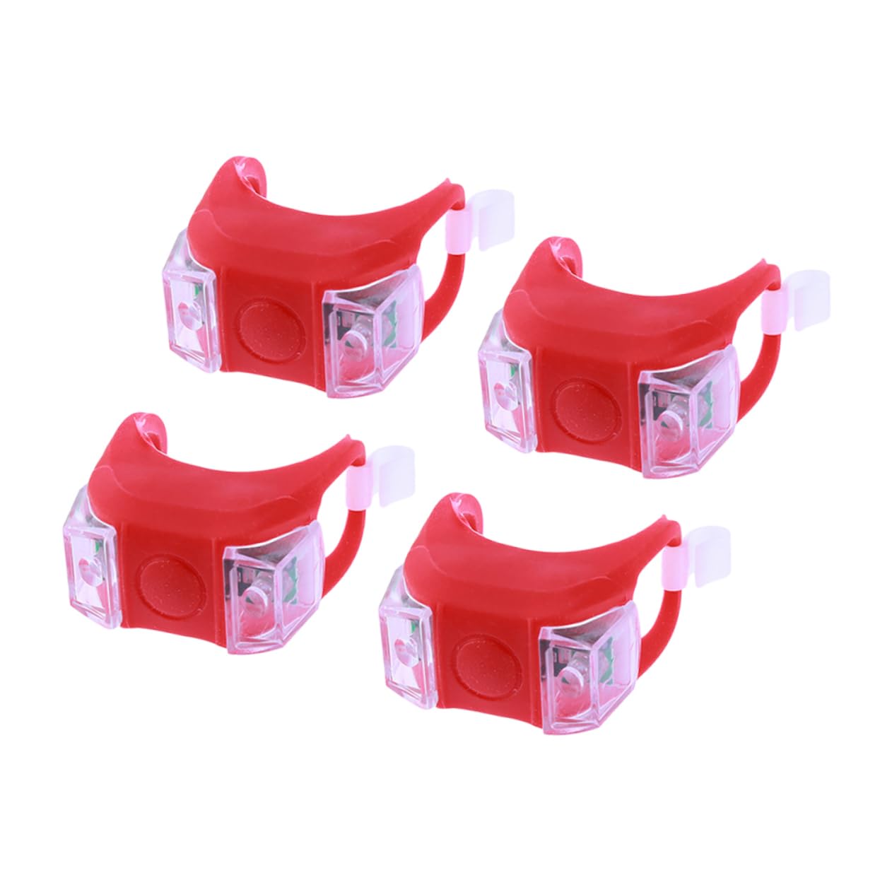 SUPVOX 4Pcs LED Bike Lights Front and Rear Tail Lamp High Brightness Cycling Safety Light with Modes for Accessories Red