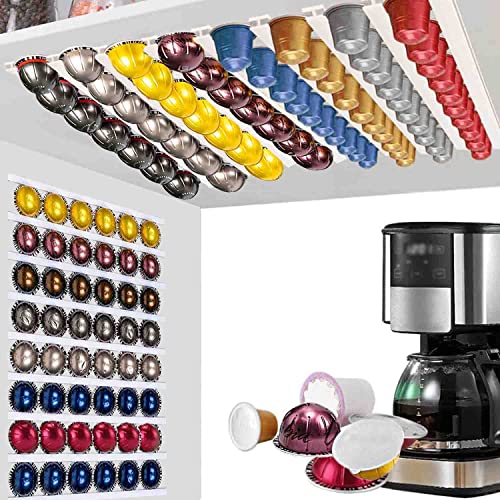 Baoswi Coffee Pod Holder, K Cup Holders for Counter, Coffee Pods Storage Organiser,Wall Mount Coffee Pod Holder with Adhesives (12 Pack)