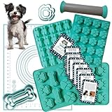 Tranquil Tails, DIY Dog Treat Making Kit - Premium Silicone Molds & Cookie Cutters for Homemade Dog Treats, Safe BPA-Free Food Grade, Includes 6 Vet Approved Recipes.