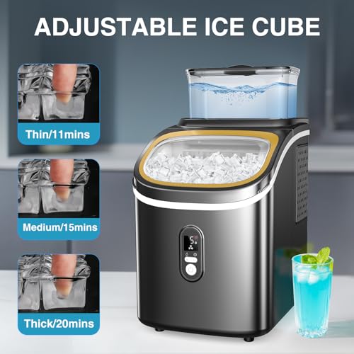 image for COWSAR Countertop Ice Maker, 30LBS/24H Portable Ice Machine with Top E