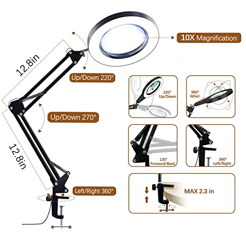 Vuejic SB-122 10X Lighted Magnifying Glass Lamp thumb #4