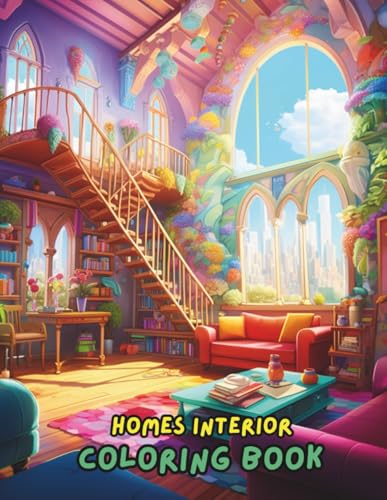 Homes Interior Coloring Book for Adults | 100+ Relaxing House Designs, Cozy Rooms, Modern Living Spaces & Boho Decor | Stress Relief Home Design Coloring Pages for Mindfulness & Creativity image 2