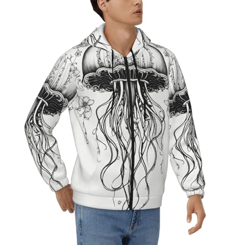 Sweats à capuche haut de gamme en polyester doux pour homme avec zip robuste toutes tailles