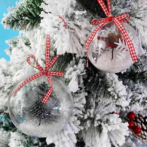 Boule transparente de Noël 70mm lot de 96 boules à remplir
