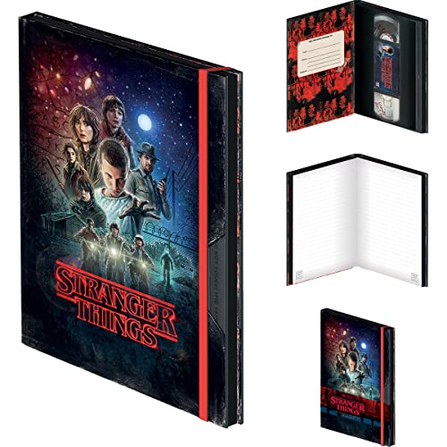 Stranger Things Notebook (Stagione 1 VHS Design) A5 Premium Journal Notebook, Notebook, libro di scrittura, quaderni A5 & Stranger Things Regali – Prodotto ufficiale Stranger Things