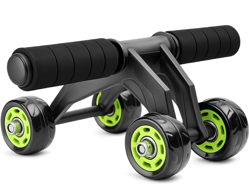 ARKHAUS AB Roller | 4 Wheel Premium Ab Roller for Men & Women | Ultra Stable Core Strength Trainer with Non-Slip Ergonomic Grip | Heavy Duty Home Gym Workout Equipment-image-49