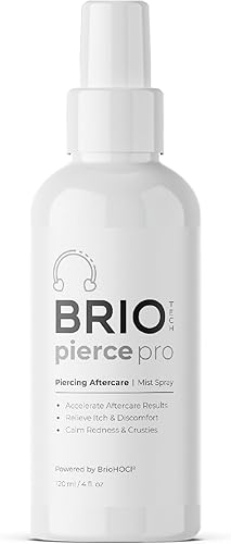 BRIOCARE Pierce Pro spray de cuidado posterior para piercings spray salino HOCl puro formulado para el cuidado posterior de piercings y