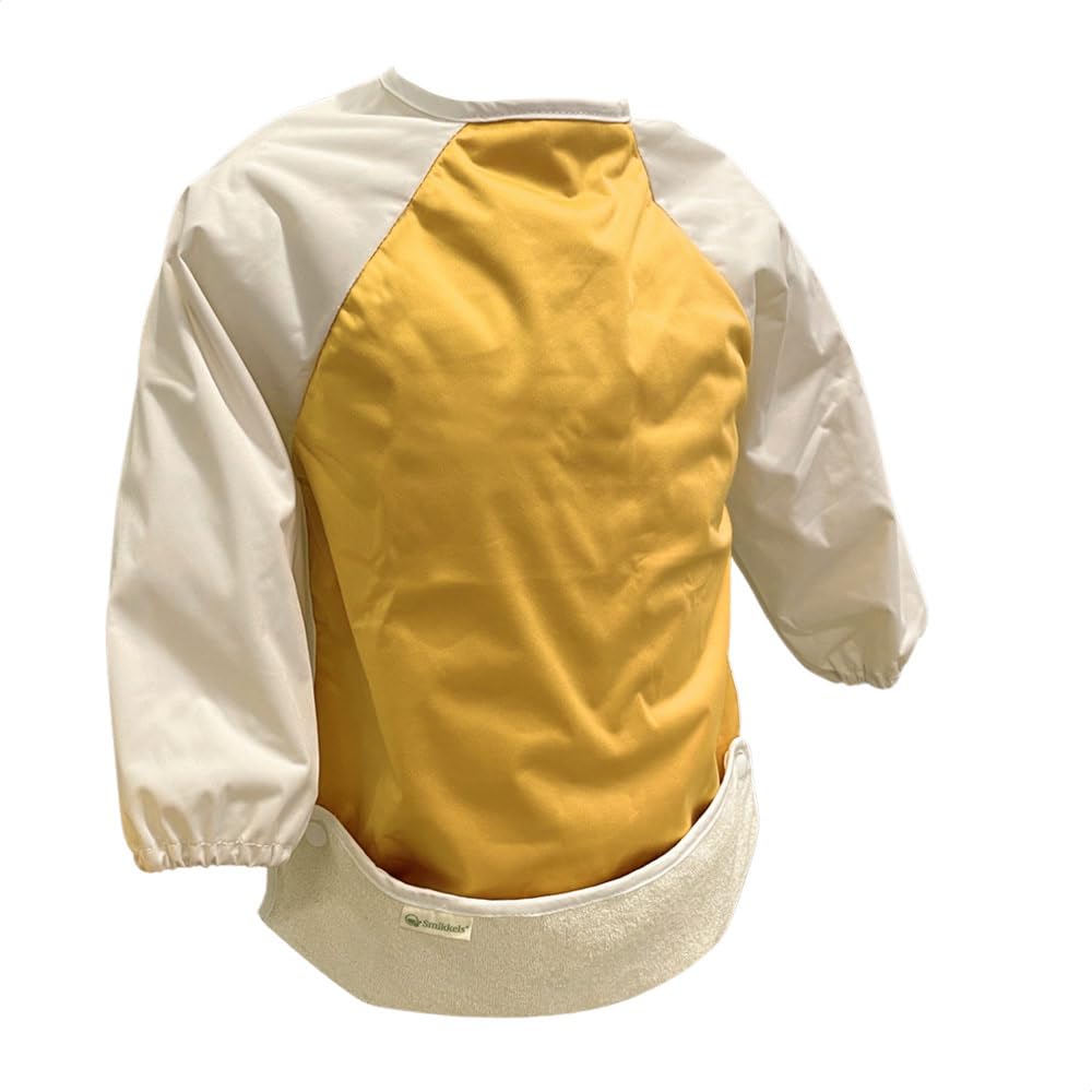 Bavaglino con maniche L giallo - bavaglino impermeabile
