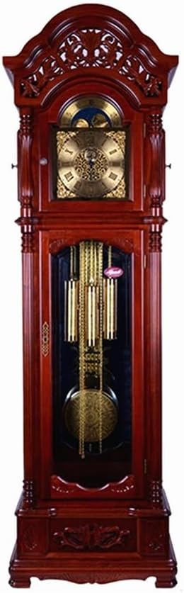 Grandfather Clock Vintage Grandfather Clock in Reddish Brown Living Room Floor European Mute Creative Home Stand Ornament Grandfather Alarm