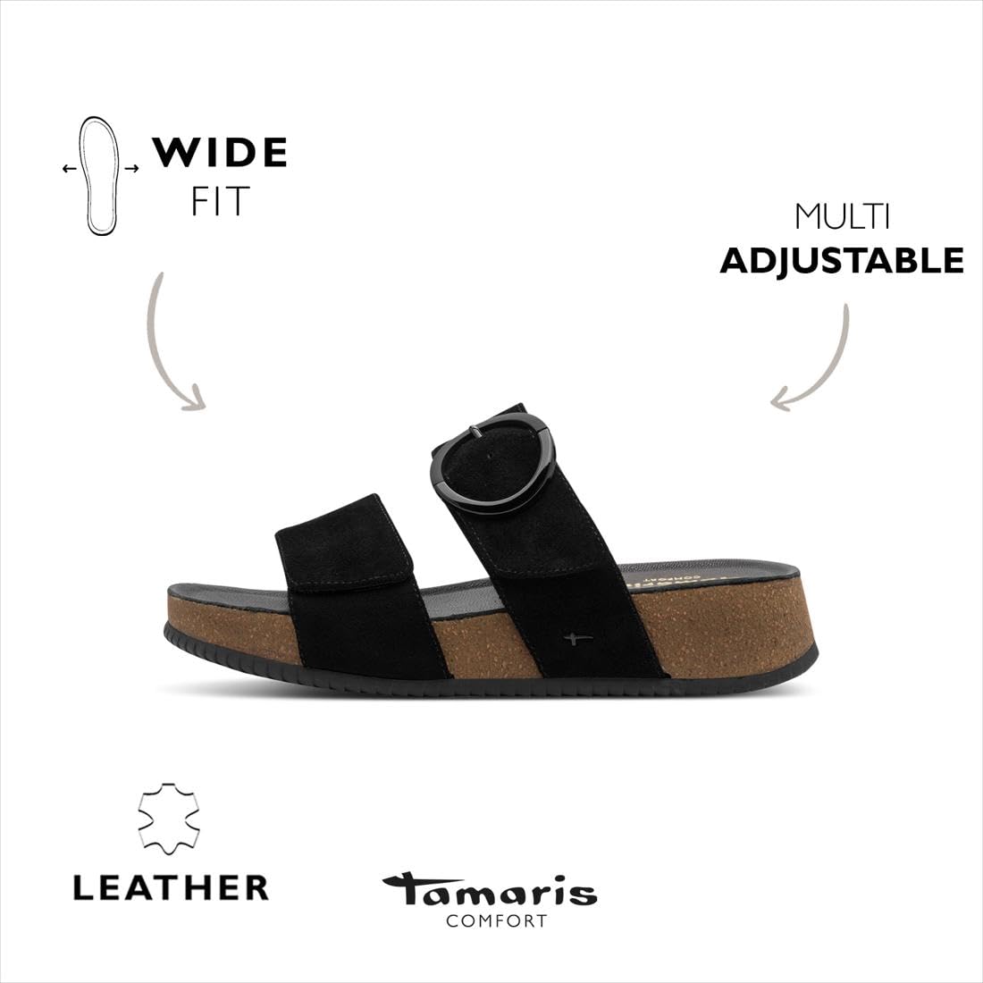 Tamaris Tamaris Comfort Damen Wedge/Plat Mule Multiadjustable PlataformaMujer