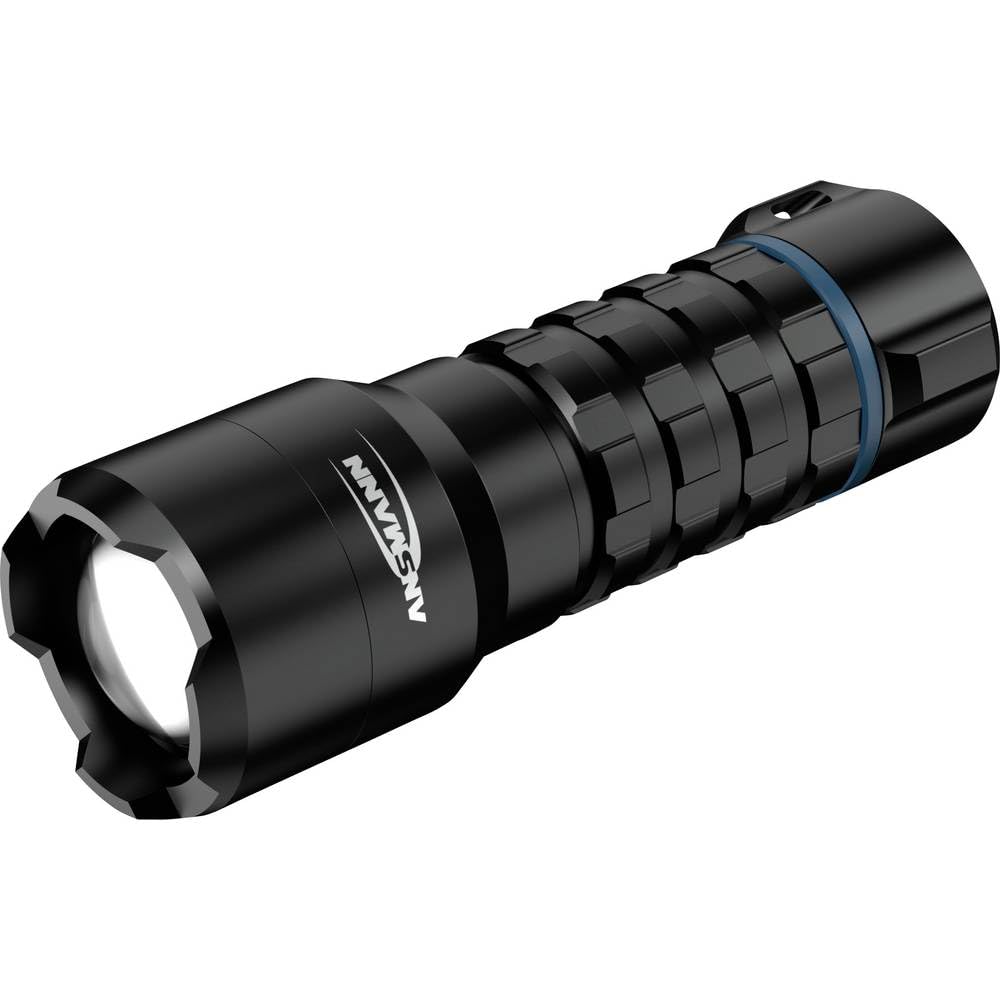 ANSMANN Linterna de supervivencia de 450 lúmenes, lámpara LED para exteriores, senderismo, camping, emergencia, recargable mediante cable USB C, compacta, muy brillante y extremadamente larga duración