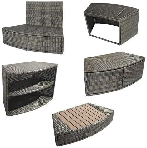 Five individual furniture modules for the Netspa Octopus spa.