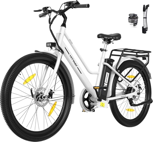 HITWAY E Bike 27,5 Zoll E-CityBike mit 36V13Ah Akku Pedelec für Damen 50-100km Reichweite 250W Motor StVZO-Zulassung E-Bike Tiefeinstieg