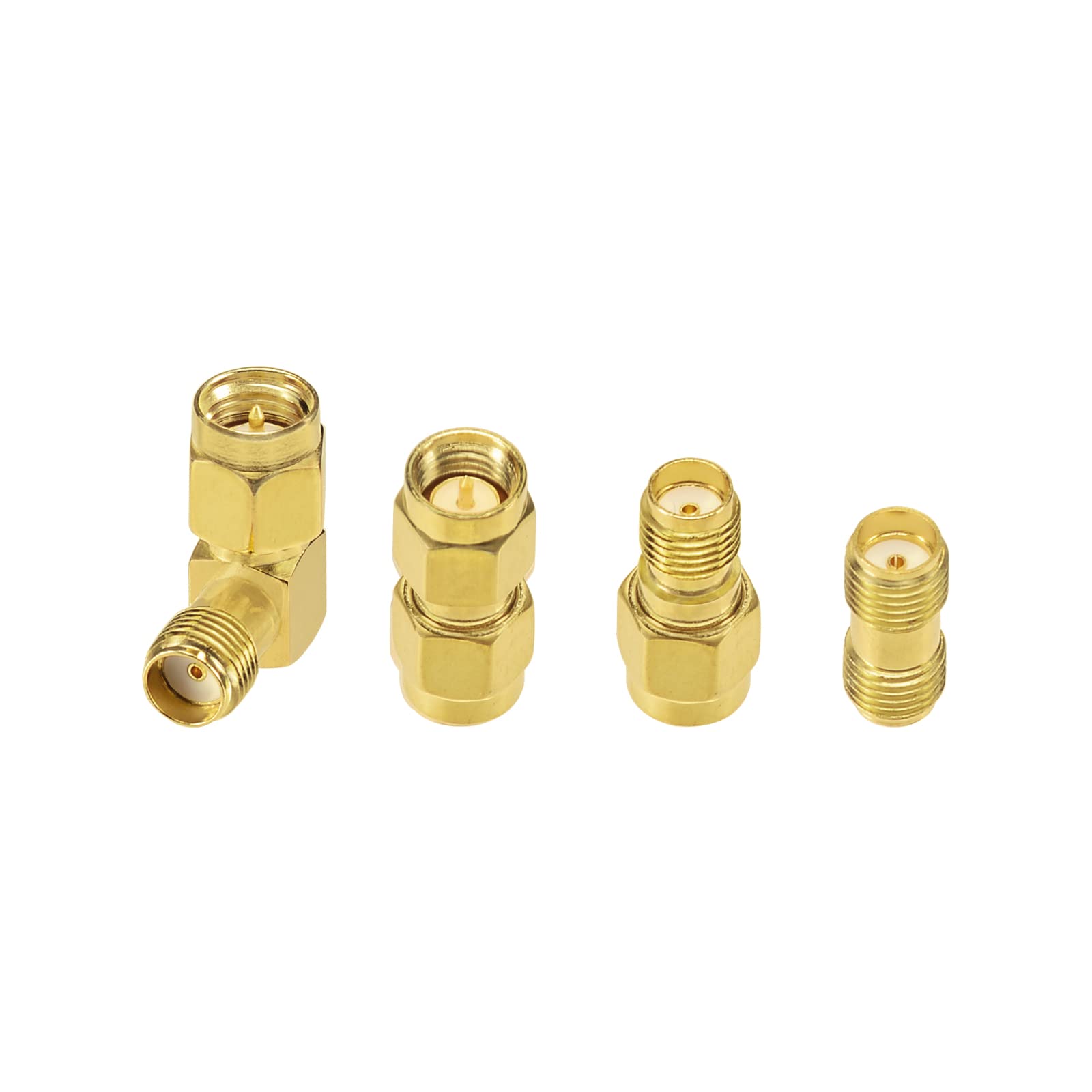 Superbat Adapter Kit - 4Pcs SMA Male Female RF Coaxial Connector for 50 Ohm Antenna, Radio, WiFi, FPV, SDR etc.
