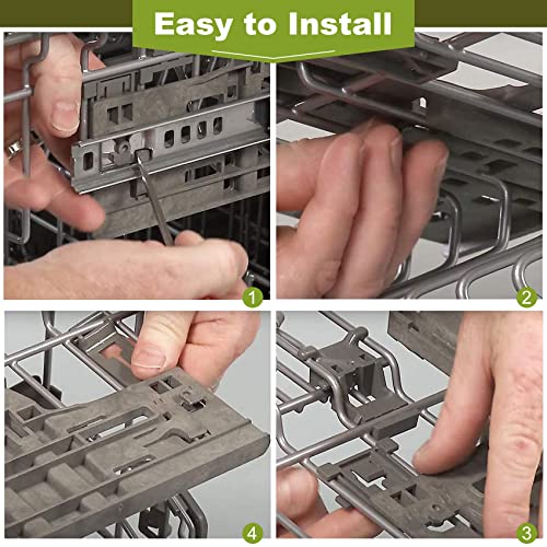 UPGRADED WPW10546503 W10546503 Dishwasher Top Rack Adjuster Parts with W10195840 & W10195839 & W10250160 Upper Parts Replacement for KitchenAid Kenmore Maytag Whirlpool Dishwasher Parts (8 Packs) - Thumbnail 7