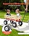 VEVOR 39 inch Pull Along Kids Wagon, Red Rolling Cargo Toy Wagons for Kids, Outdoor Utility Cart for Garden Beach Camping with All Terrain Wheels for Child Present, Supports up to 330 lbs
